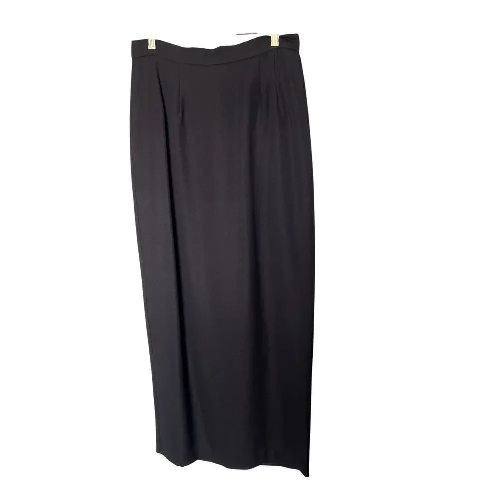 Alex Evenings Women Black Long Sleeve Maxi Skirt Suit Size 14
